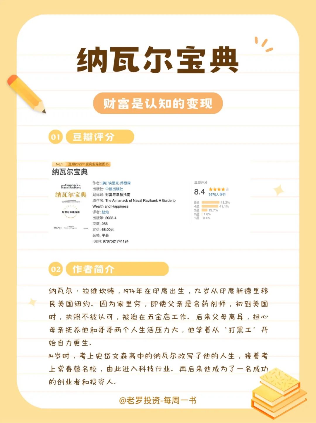 纳瓦尔宝典-豆瓣评分&作者简介
