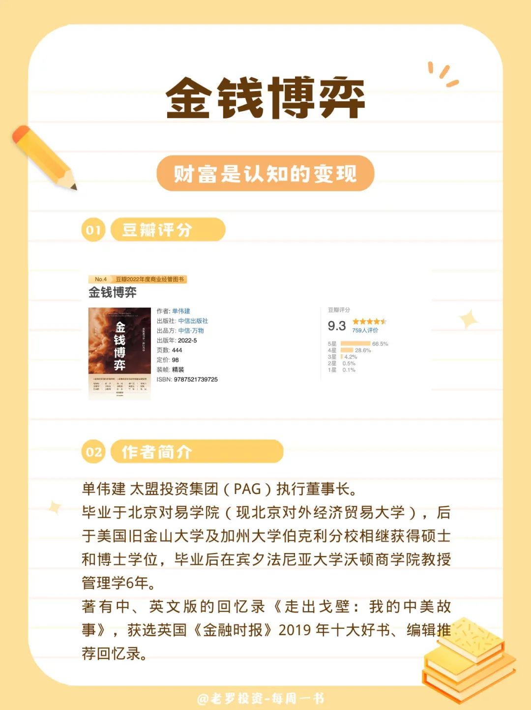 金钱博弈-豆瓣评分&作者简介